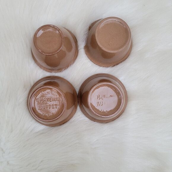 4 Taylor Smith Taylor Chateau Buffet Turquoise Custard Cups 2 Styles See Discrip - Picture 3 of 5